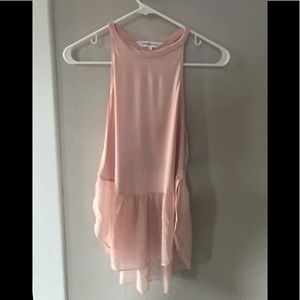 Light pink BCBGeneration racer back tank. Like new